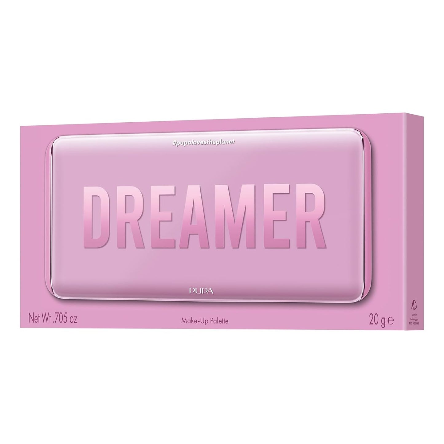 Pupa Milano Make-Up Palette L, 004 Pink, 0.71 oz - 18 Pan Eyeshadow and Blush Palette, Matte, Shimmer, Metallic Finishes - Blendable Velvety Texture Blush Powder - Talc-Free - Eco-Friendly Packaging