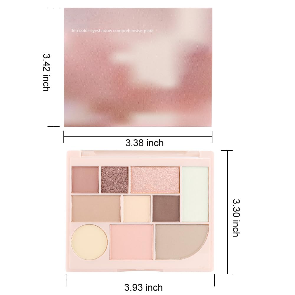 Shimmer Matte Eyeshadow Palette.Longwearing Highly Pigmented Natural Beige Gold Glitter Powder Palet.Matt Shiny Eye Makeup paleta de sombras.02#