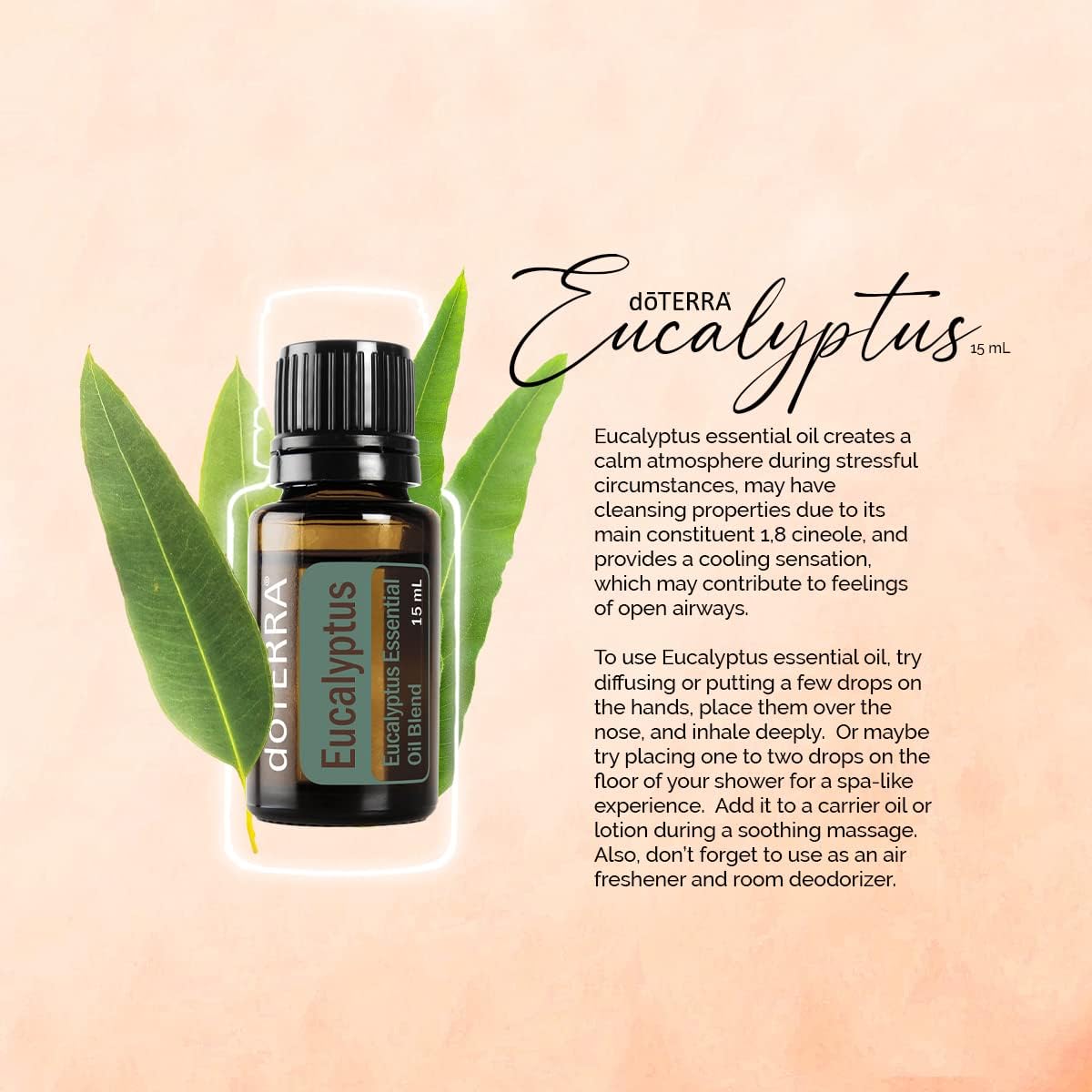 doTERRA Eucalyptus Radiata Essential Oil - 15 mL (2 Pack)
