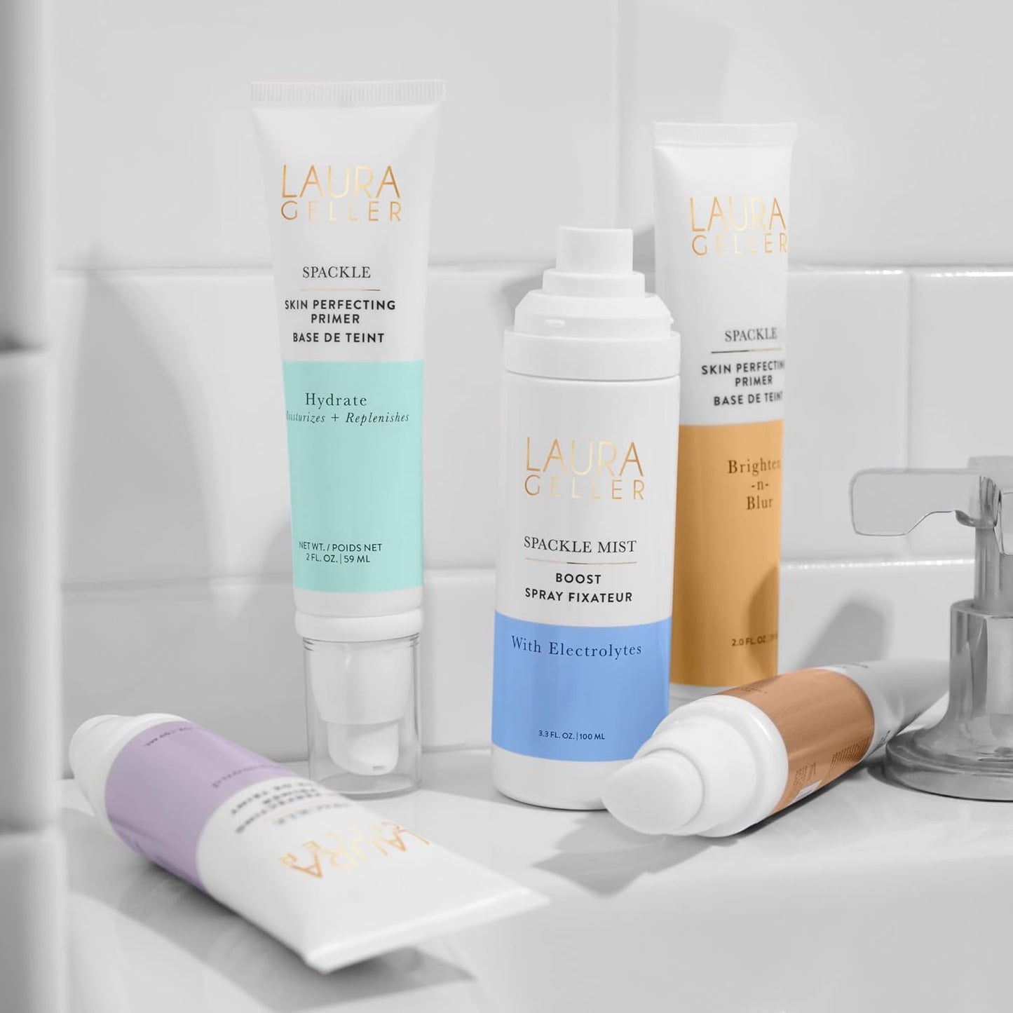 LAURA GELLER NEW YORK Spackle Mist Boost Setting Spray with Electrolytes - Long-Lasting Makeup Spray with Blue Light Protection - Dewy Skin Makeup Setting Spray