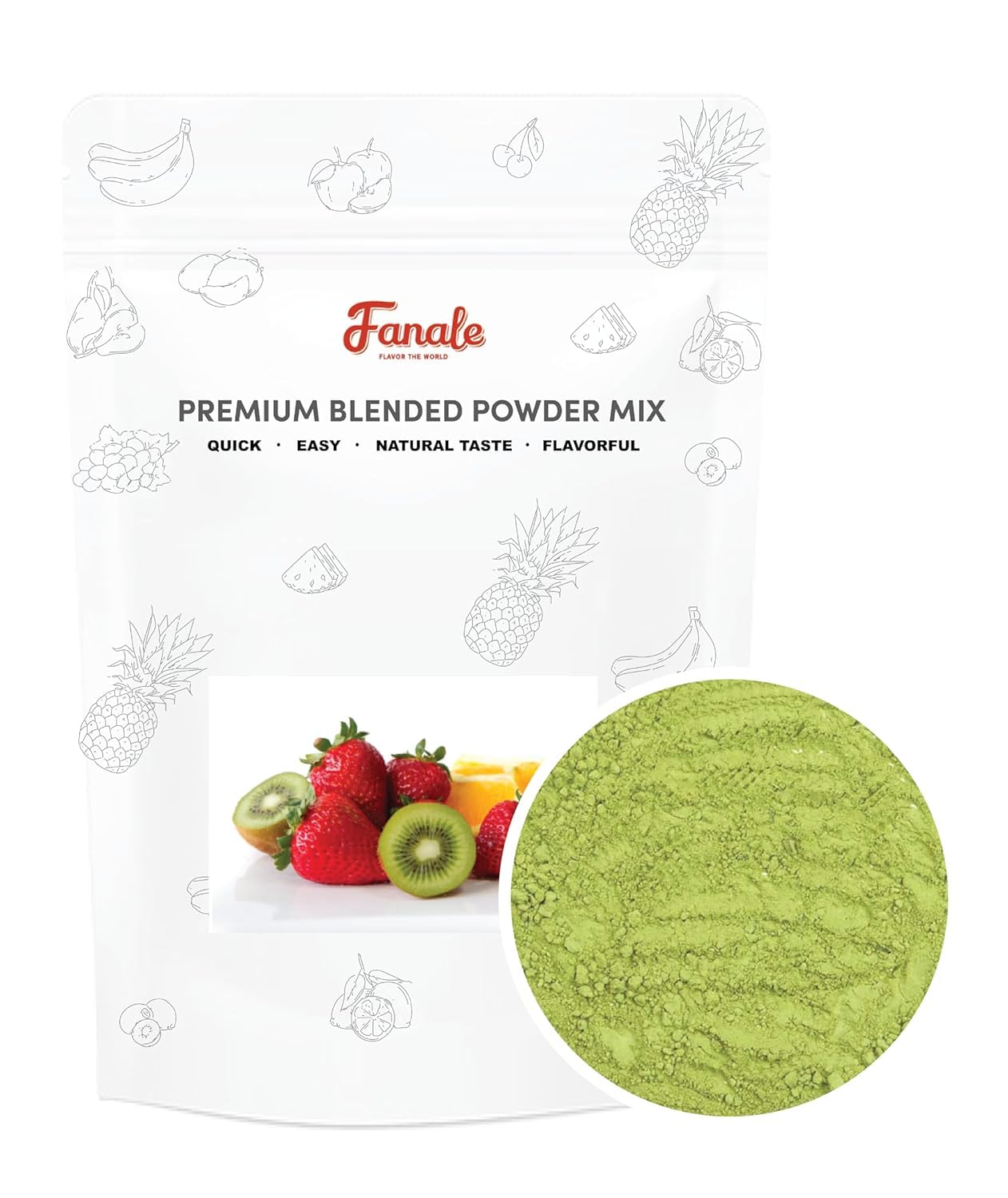 Fanale Premium Matcha Green Strong Milk Bubble Tea Flavoring Powder | Perfect for Baking, Smoothies, Desserts and Drinks | Instant Flavoring Powder for Boba Milk Tea.