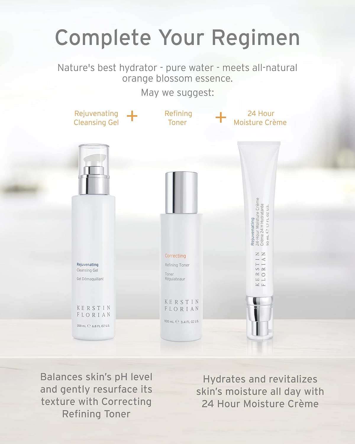 Kerstin Florian Rejuvenating Cleansing Gel | Gentle Face Wash and Makeup Remover for All Skin Types (6.8 fl oz)