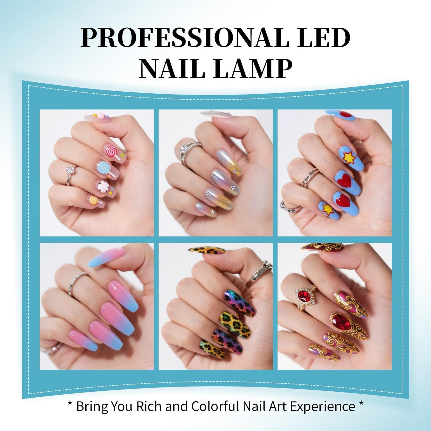 JEWHITENY White U V LED Lamp for Nails:Fast Nail Dryer for Gel Polish with 4 Timers and Automatic Sensor Professional LED Nail Lamp Manicure Tool