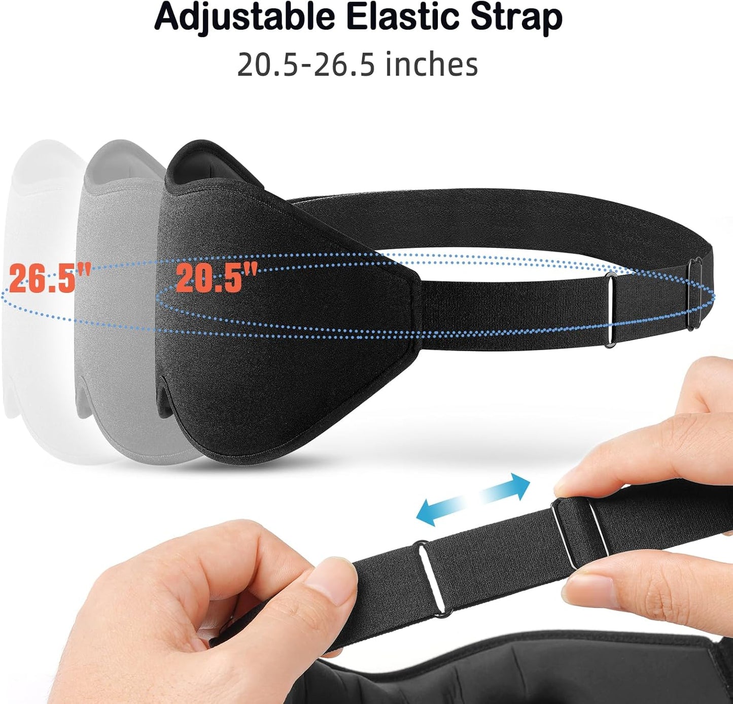 LitBear Sleep Mask for Side Sleeper Women Men, Eye Mask for Sleeping Light Blocking, 3D Contoured Cup Sleeping Mask, Soft Breathable Sleep Eye Mask with Adjustable Elastic Strap for Flight Nap