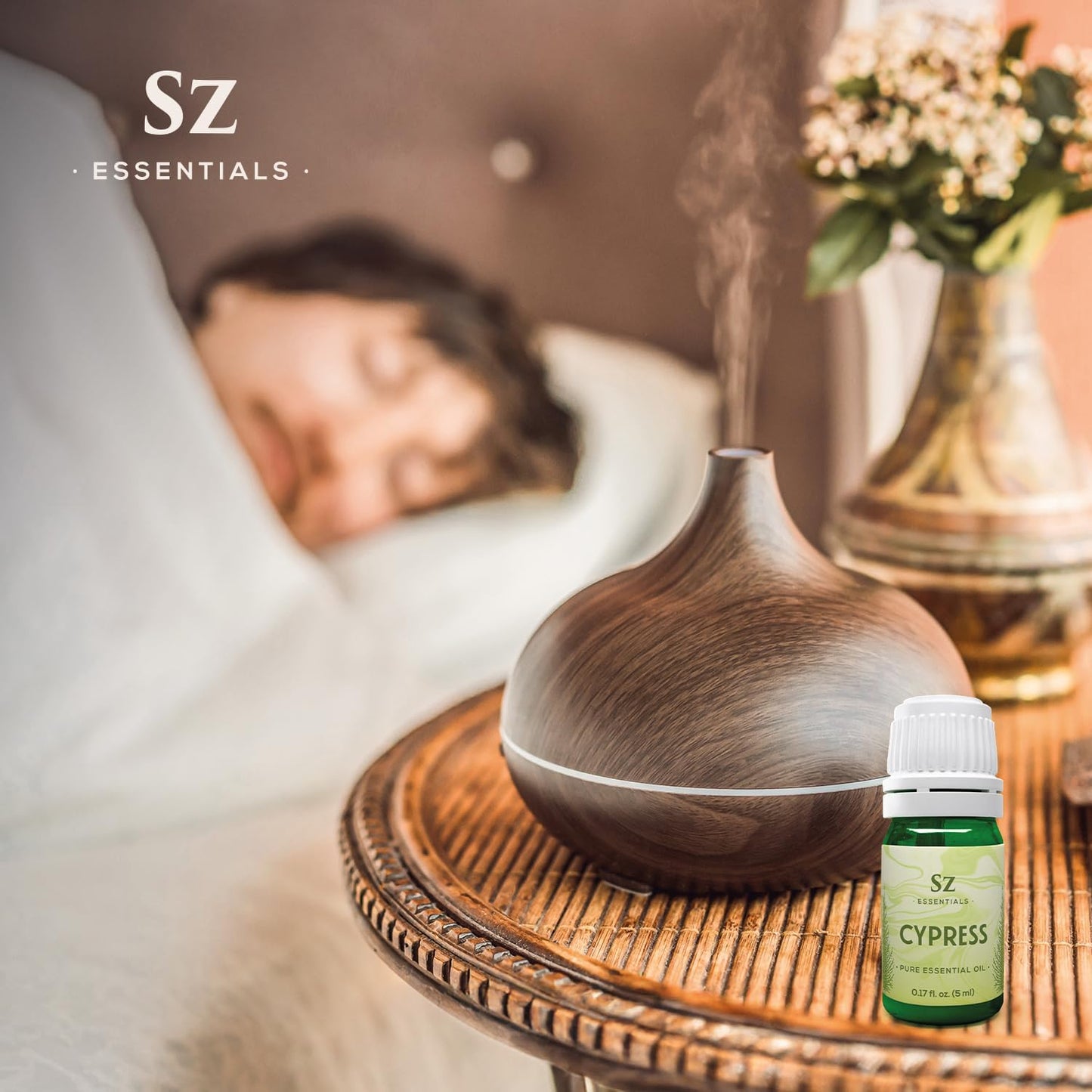 Cypress Essential Oil (Cupressus sempervirens) - 100% Pure & Undiluted - Fresh Crisp & Woody Aroma with Overtones of Earth and Evergreen - Therapeutic Grade and Vegan - 0.17 oz (5ml)