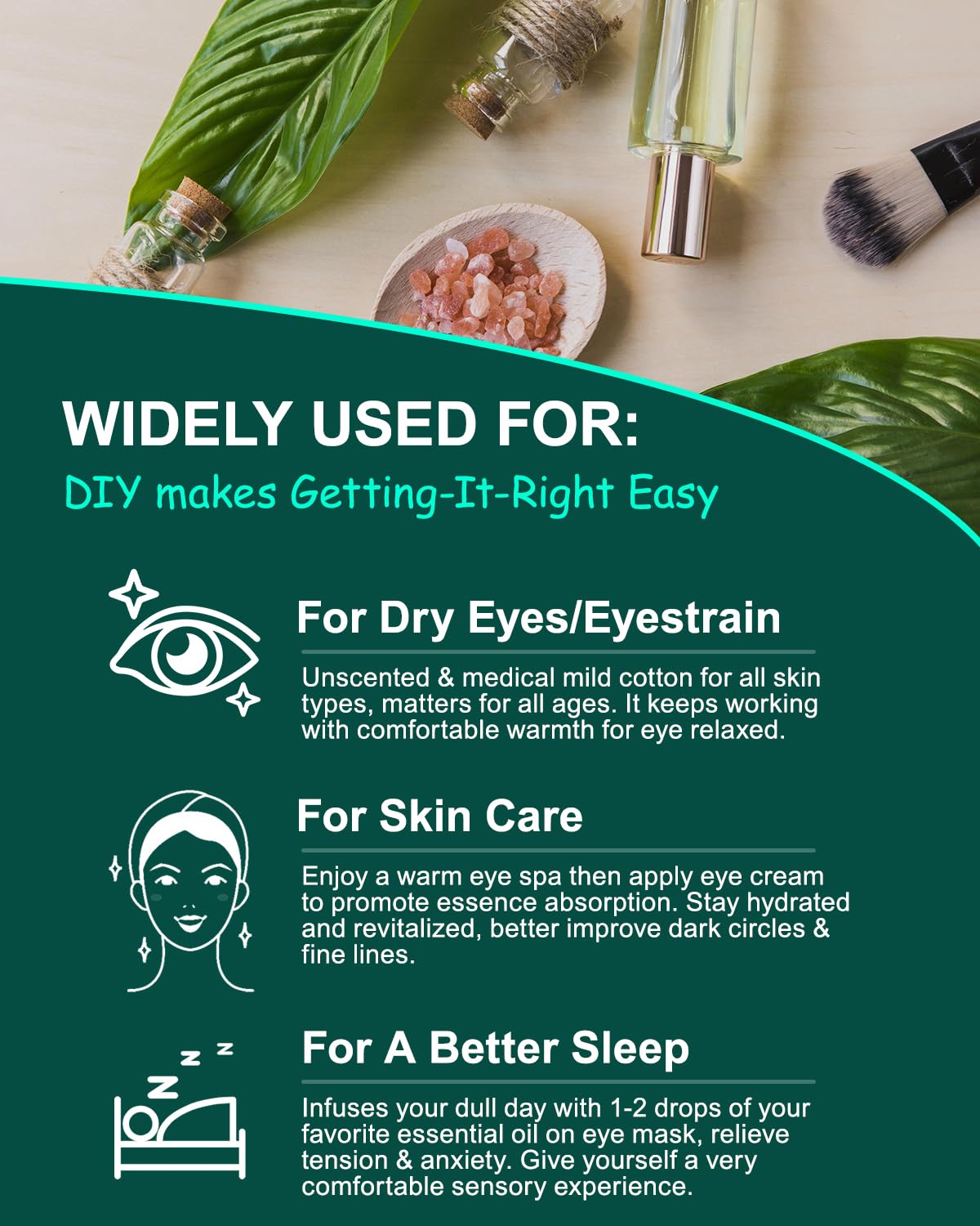 16 Packs Steam Eye Masks for Dry Eyes, SPA Warm Eye Mask, Relief Eye Fatigue Hot Sleep Eye Mask for Puffy Eyes Mask, Disposable Moist Heating Compress Pads for Sleeping- Unscented3