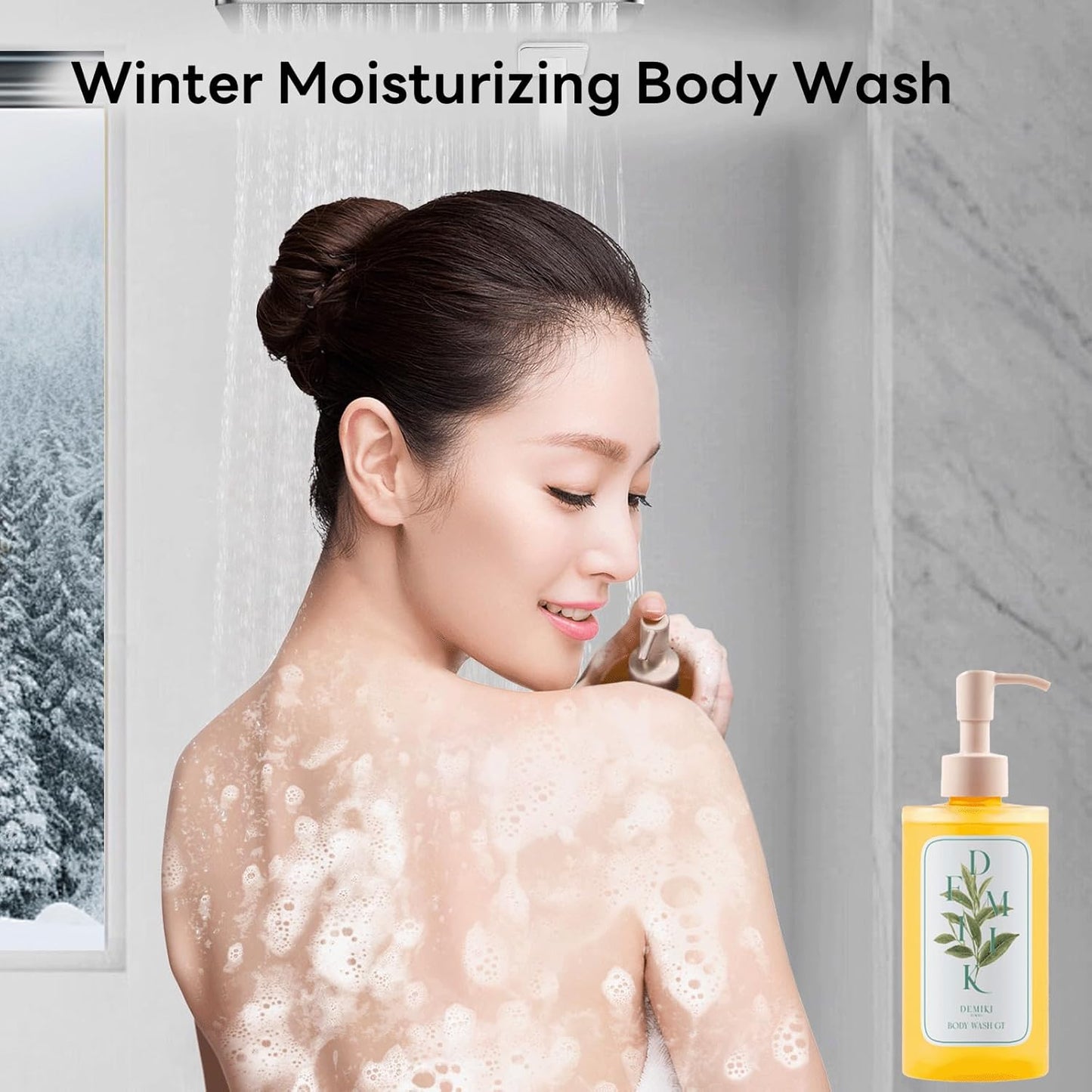 Hydrating Body Wash for Sensitive & Dry Skin, Green Tea Scent, Nourishing Shower Oil for Women, Winter Moisture Care, Sulfate-Free, Paraben-Free, Dye-Free, 10 fl oz