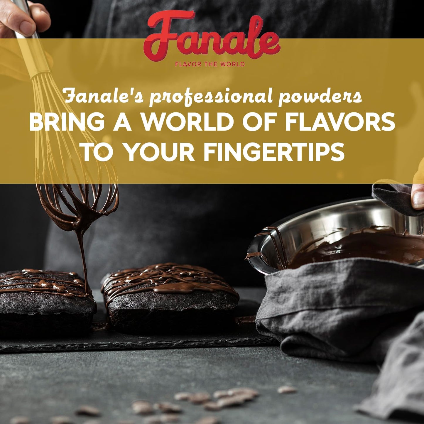 Fanale Premium Chocolate Bubble Tea Flavoring Powder | Perfect for Baking, Smoothies, Desserts and Drinks | Instant Flavoring Powder for Boba Milk Tea- 2.2 Pounds (Pack of 20).