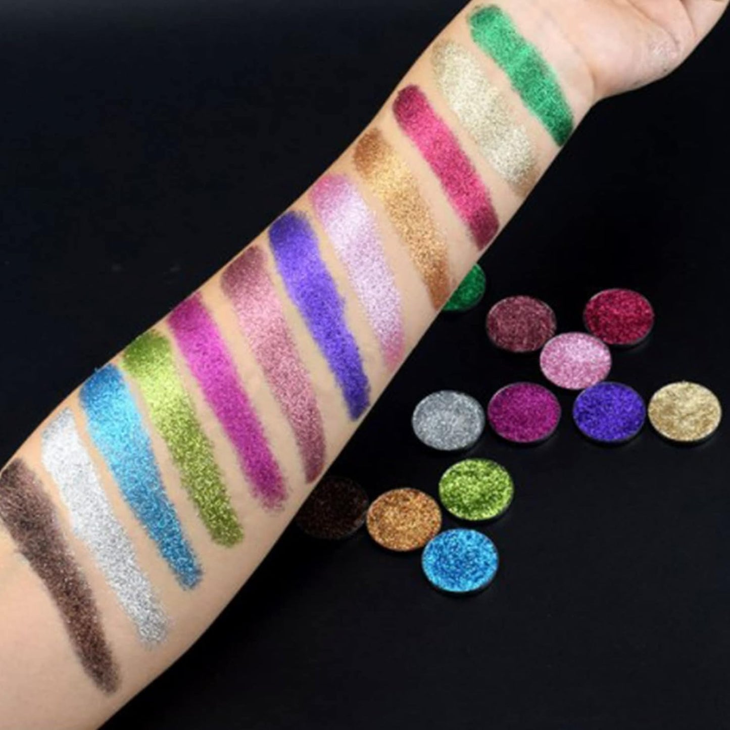 Pack of 30 Empty Round Metal Pans 26mm Eyeshadow Palette Pans Replacement for Magnets Makeup Palettes (5mm Height) Silver