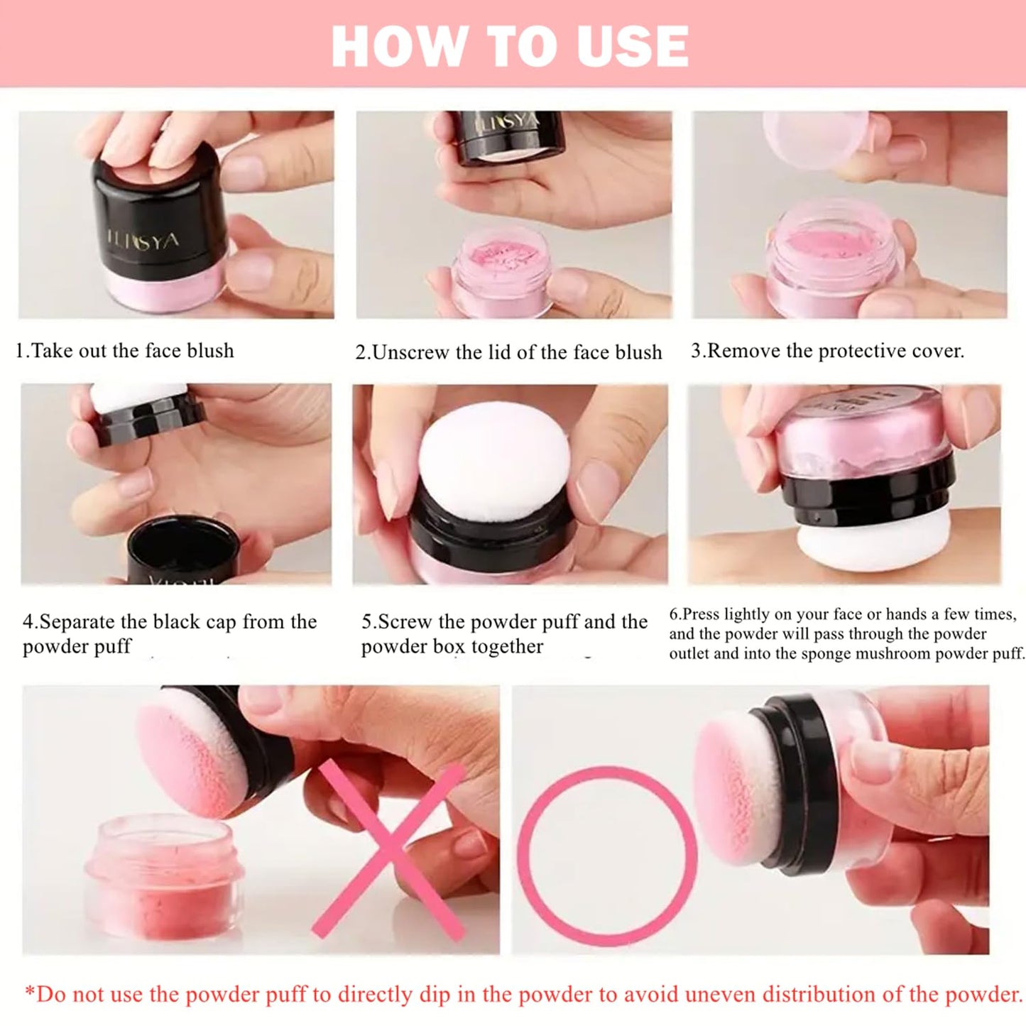 Face Blush Powder Makeup Soft Mushroom Blush for Cheeks Long Lasting Makeup Powder Highlight - Matte Finish (Bronze Gingko)