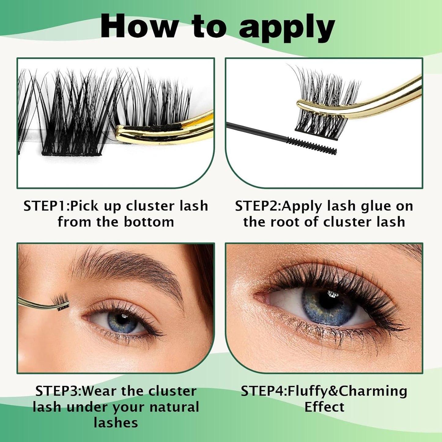 Lash Clusters,96 Pcs Cluster Lashes D Curl 10-18MIX DIY Lash Extensions Eyelash Clusters,KEYYOU Volume Wispy Individual Lashes Soft&Comfortable Easy DIY at Home(Y30,D-10-18MIX)