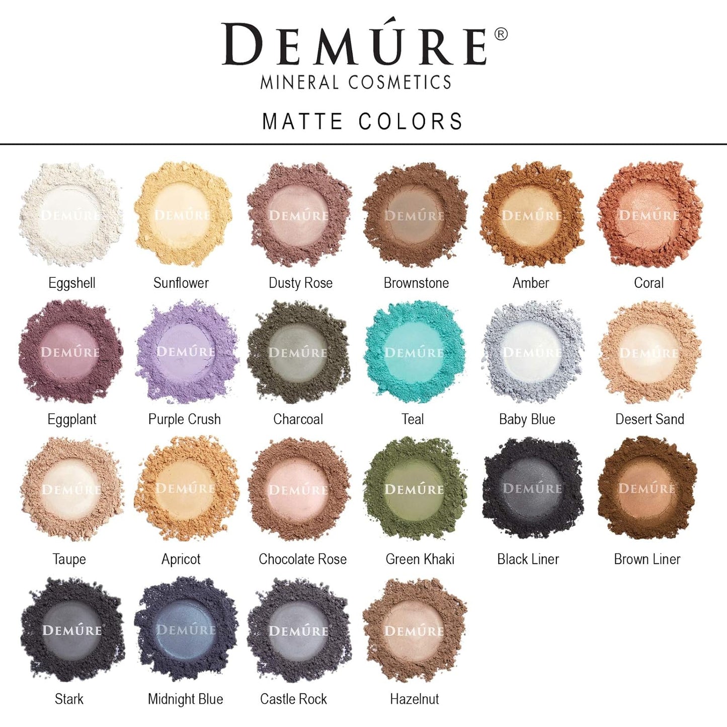 Demure Mineral Make Up (Sunflower) Eye Shadow, Matte Eyeshadow, Loose Powder, Eye Makeup, Professional Makeup