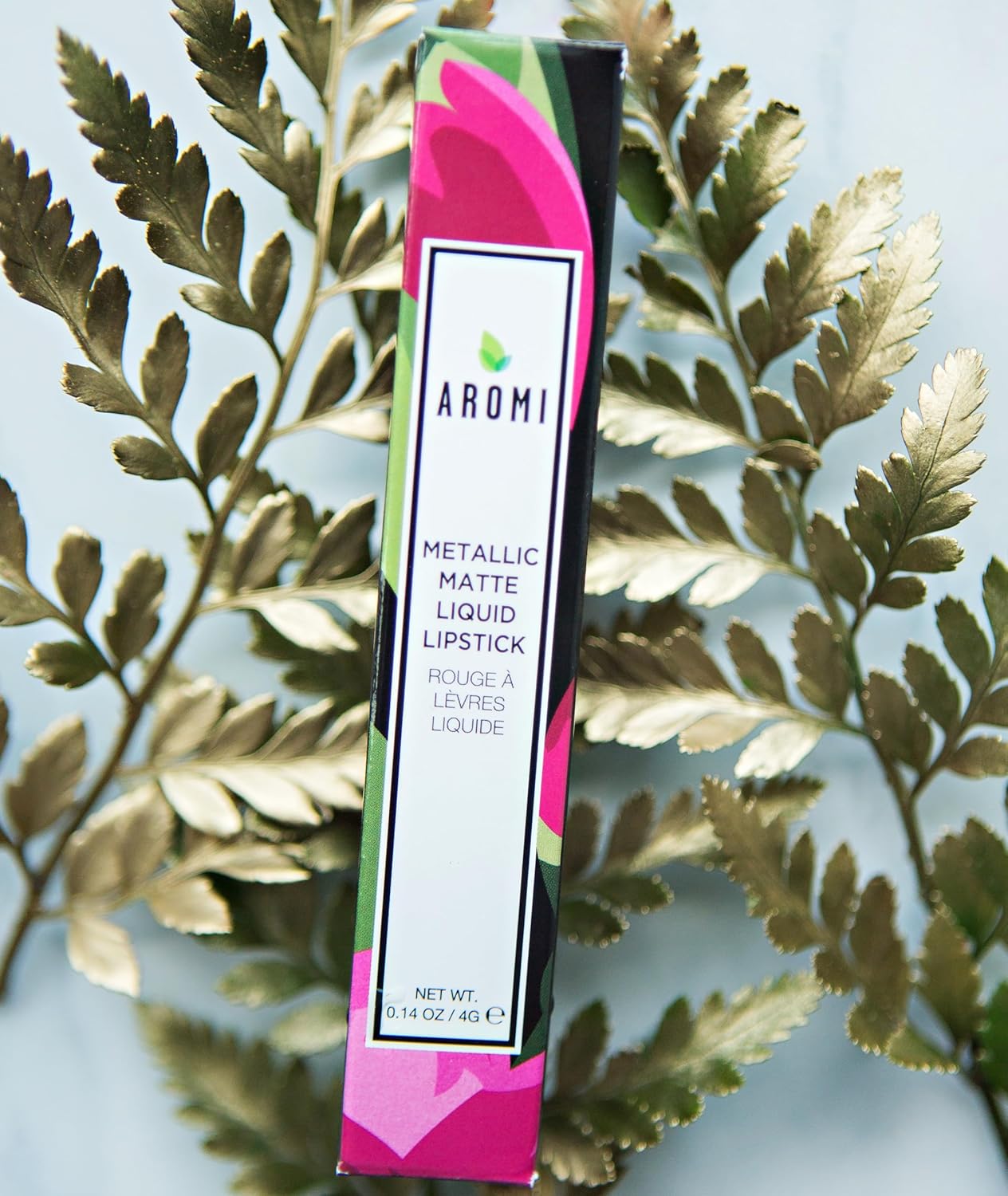 Aromi Burnt Pumpkin Metallic Liquid Lipstick | Orange Gold Lip Color with Shimmery Finish, Vegan, Cruelty-free, Long-lasting, Waterproof (Chewy Apricot)