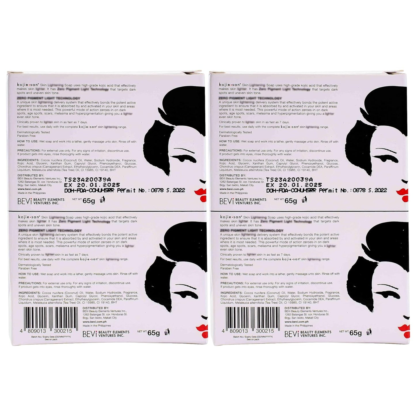 Kojie San Skin Brightening Brush Set - Original Kojic Acid Soap That Helps Reduces Dark Spots & Other Types of Skin Damage – 65g x 6 Bars and Relumins Deep Pore Facial Cleansing Brush