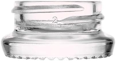 9ml Glass Concentrate Jars (Child Resistant) - Medicine Lip Balm Makeup (60), Clear