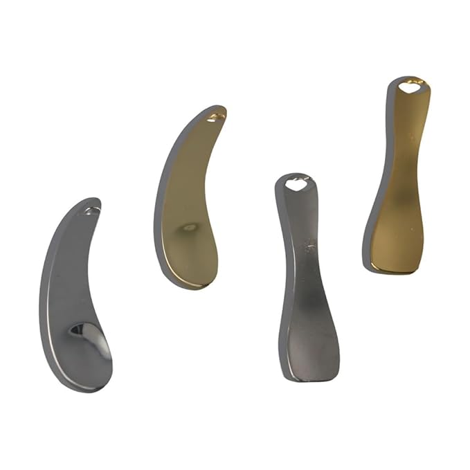 4Pcs Metal Cosmetic Spoon,Reusable Mini Zinc Alloy Facial Cream Cosmetic Spoon Applicator for Beauty Mixing Skincare Cream Lotions Eye Cream