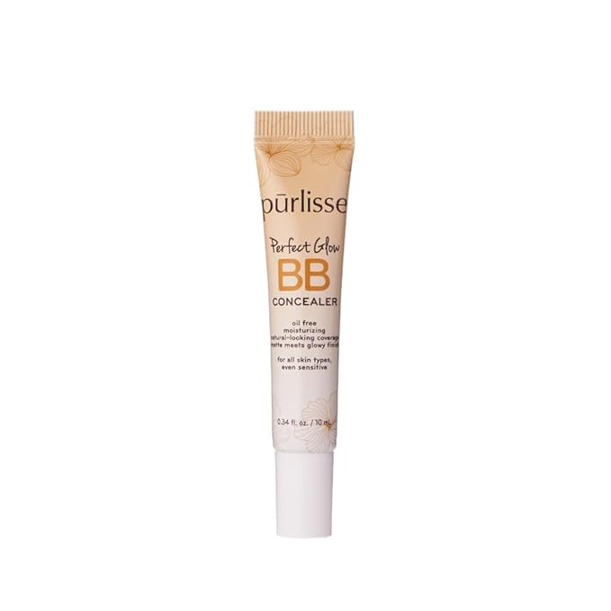 pūrlisse BB Concealer - BB Cream for All Skin Types - Oil-Free Moisturizing, Smooths Blemishes - .34 Ounce (Light)