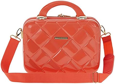 2-in-1 Essential St. Tropez Design Beauty Case - Black/Cream Python, Rose Gold