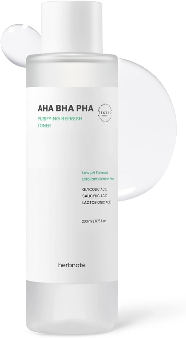 AHA BHA PHA Purifying Refresh Toner - Skin Trouble Eraser, Immediate Exfoliation & Sebum Removal - Contains Niacinamide for Breakouts - Removes Blocked Sebum & Dead Skin Cells, 6.76 f l. oz
