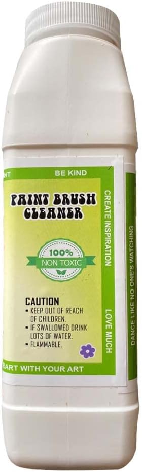 Green Piece® Paint Brush Cleaner and Restorer for Art Paint Brushes - 100% Natural - Non-Toxic - Wet or Dry Paint - No Chemicals - Oil or Acrylic Paints, Wood and Metal - Amazing Power - 18 Oz