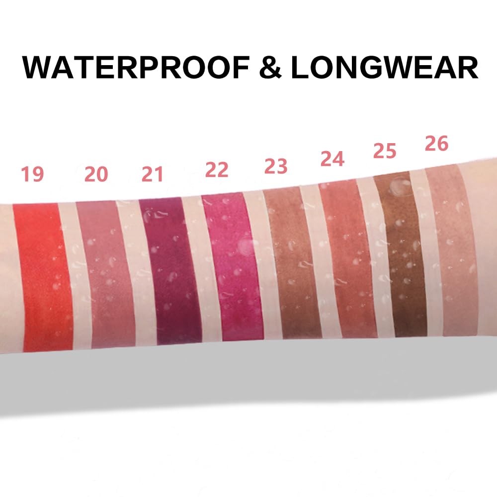 BINGBRUSH Lip Crayons Matte Longwear Lipstick Pack Set,Moisture Smooth Lipliner With Built-in Sharpener Ultimate Super Stay Ink Lip Crayon for Makeup-Waterproof Velvet Lipgloss Lip Stain(21#Dark Red)