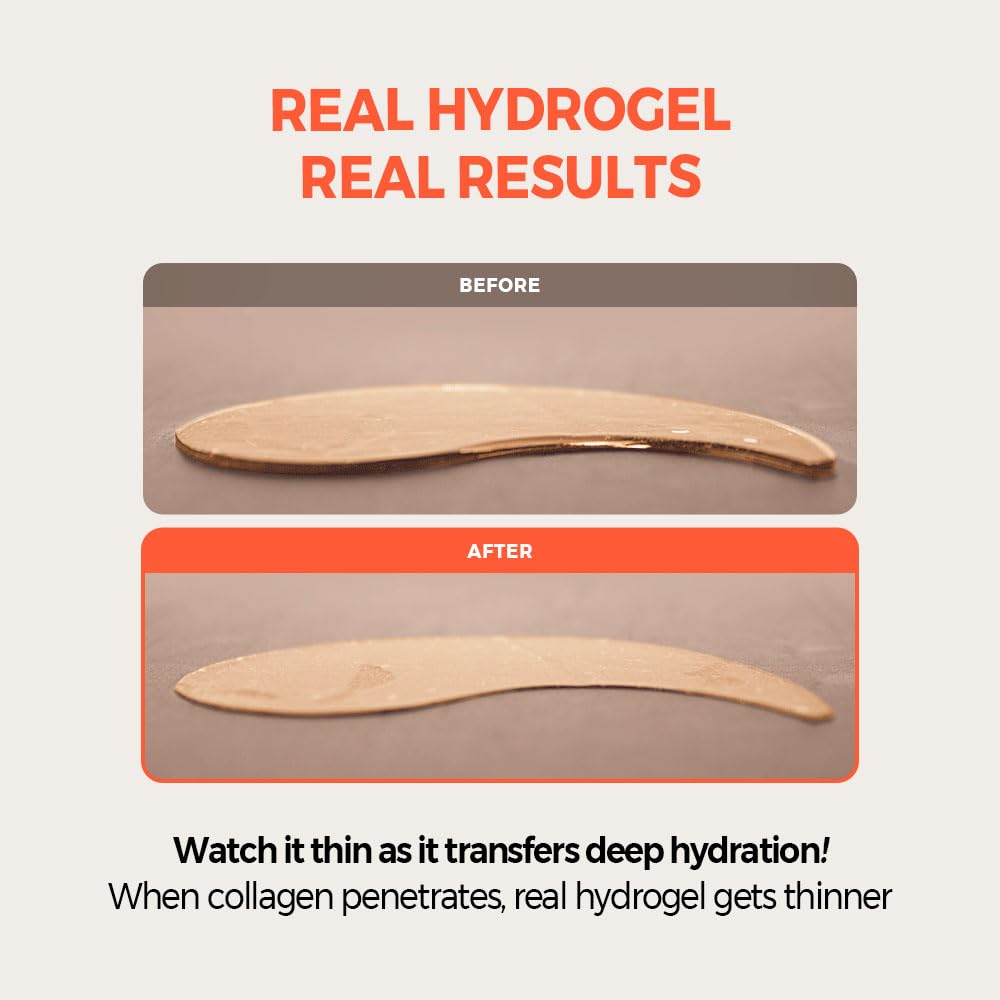 KLAVUU Real Vegan Collagen Eye Patches (60 Patches) - Korean Overnight Under Eye Mask for Puffy, Sagging Eyes, Fine Lines & Wrinkles | Elasticity Boost with Low-Molecular Carrot Collagen (500 Daltons)