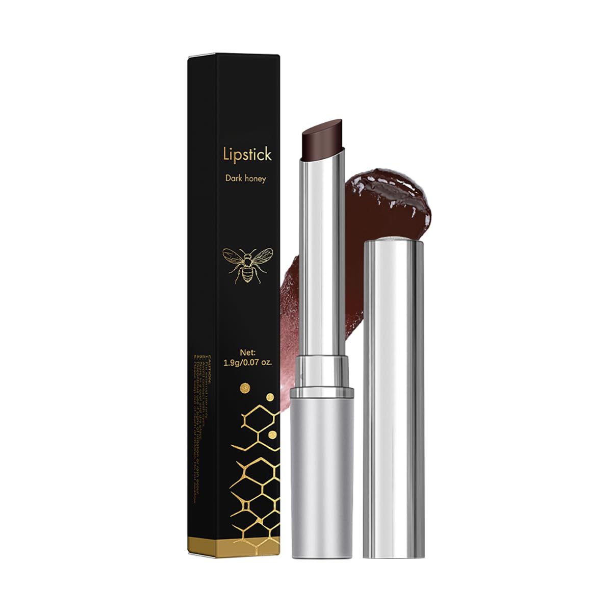 Tinted Lip Balm Lipstick, Hydrating Natural Glossy, Long-lasting Moisturizing & Nourishing Lip Care with Natural Ingredients Transparent Color (Drak Honey, 0.07oz)