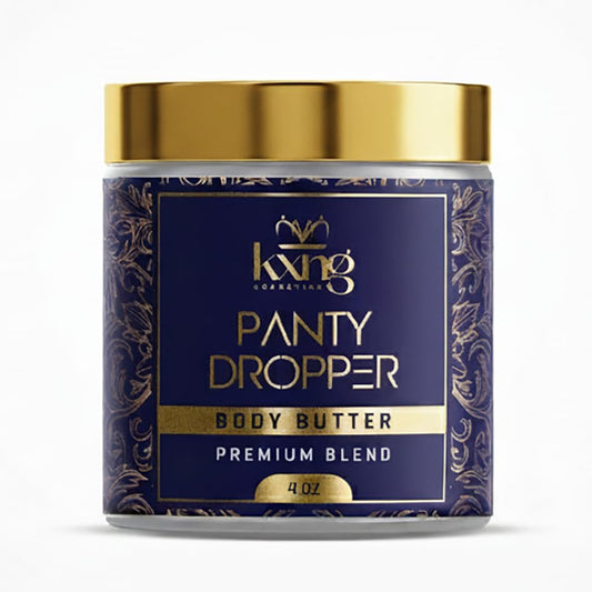 KXNG Cosmetics, Body Butter, Organic Skin Care for Men and Women, Body Moisturizer Lotions and Creams, Raw Shea Butter, Cocoa Butter, Mango, Coconut Oil, Hand, Foot, All Skin Types (Panty Dropper)