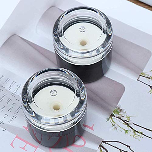 Empty Loose Powder box with Mirror Travel Portable Powder Case with Mushroom Sponge Puff DIY Cosmetic Foundation Powder Case Blusher Finishing Powder Jar Container (2pcs set)