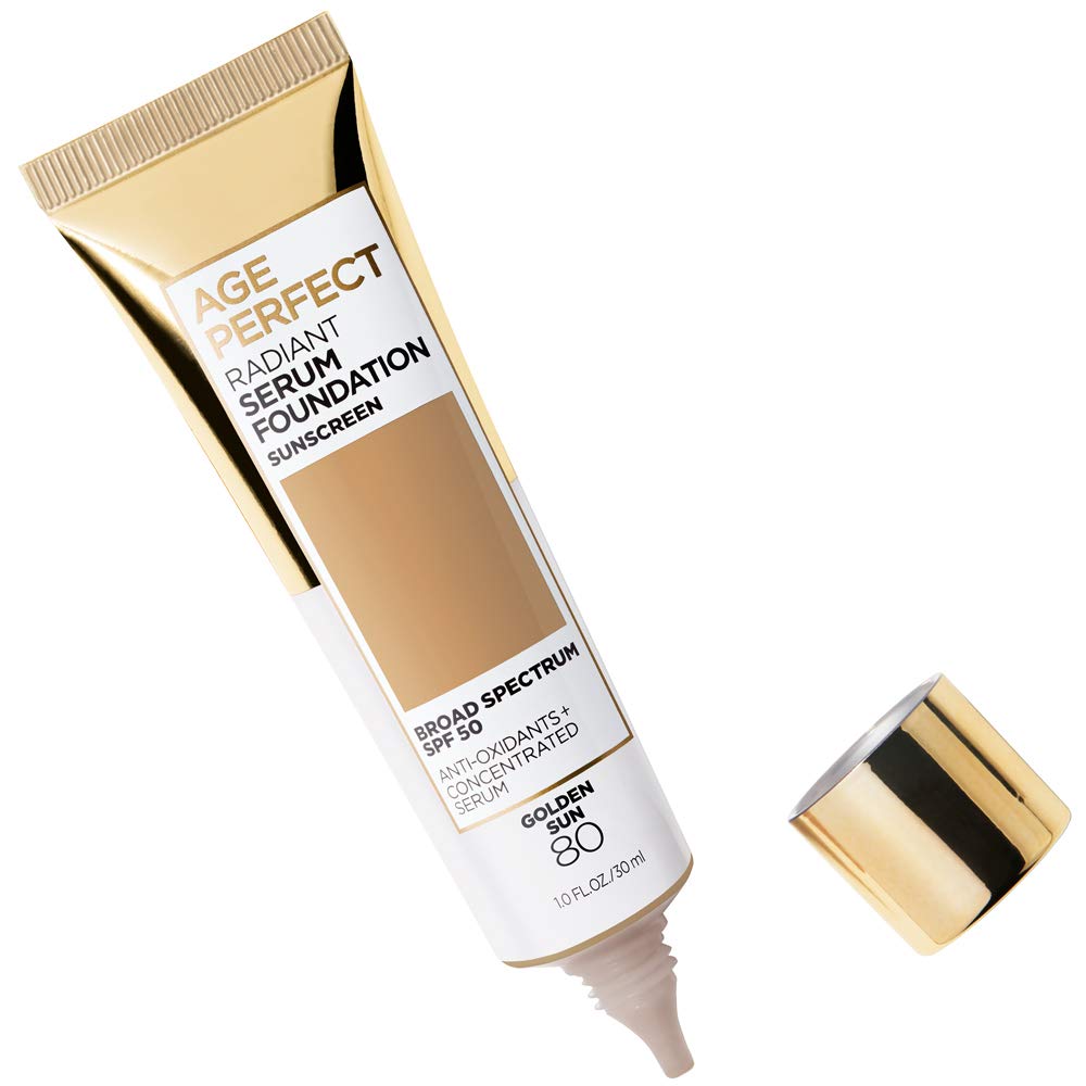 L'Oreal Paris Age Perfect Radiant Serum Foundation with SPF 50, Golden Sun, 1 Ounce