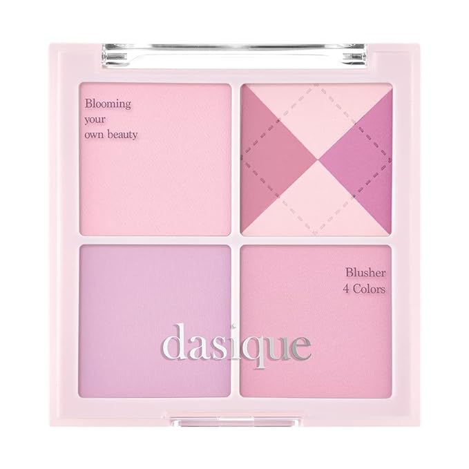 Dasique Blending Mood Cheek #05 Violet Knit l Vegan, Cruelty-Free l 4 Blendable Shades in Lightweight, Long-lasting, Smooth Powder