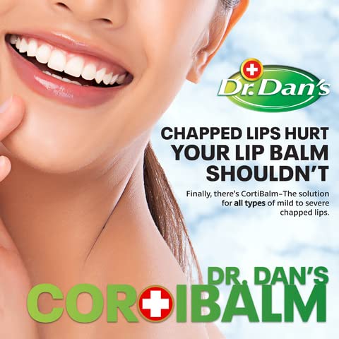 Dr. Dan's Cortibalm 2 pack -for Dry Cracked Lips Healing for Severely Chapped Lips - Designed for Men, Women and Children - 2 Pack