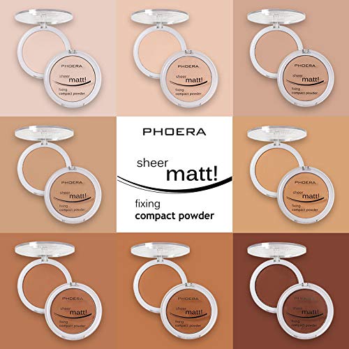 2 Pack Matte Face Powder, Control Oil Brighten Skin Color Cover Blemish Makeup Face Setting Setting Powder Foundation。204- Buff Beige