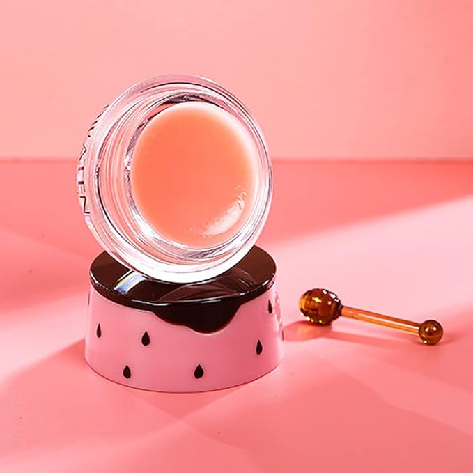 Honey Lip Balm Pot, Propolis Lip Mask, Strawberry Hydrating Propolis Lip Sleeping Mask, Prevent Dry&Cracked, Lip Repair Nourishes the Lip Skin (4pcs Strawberry)