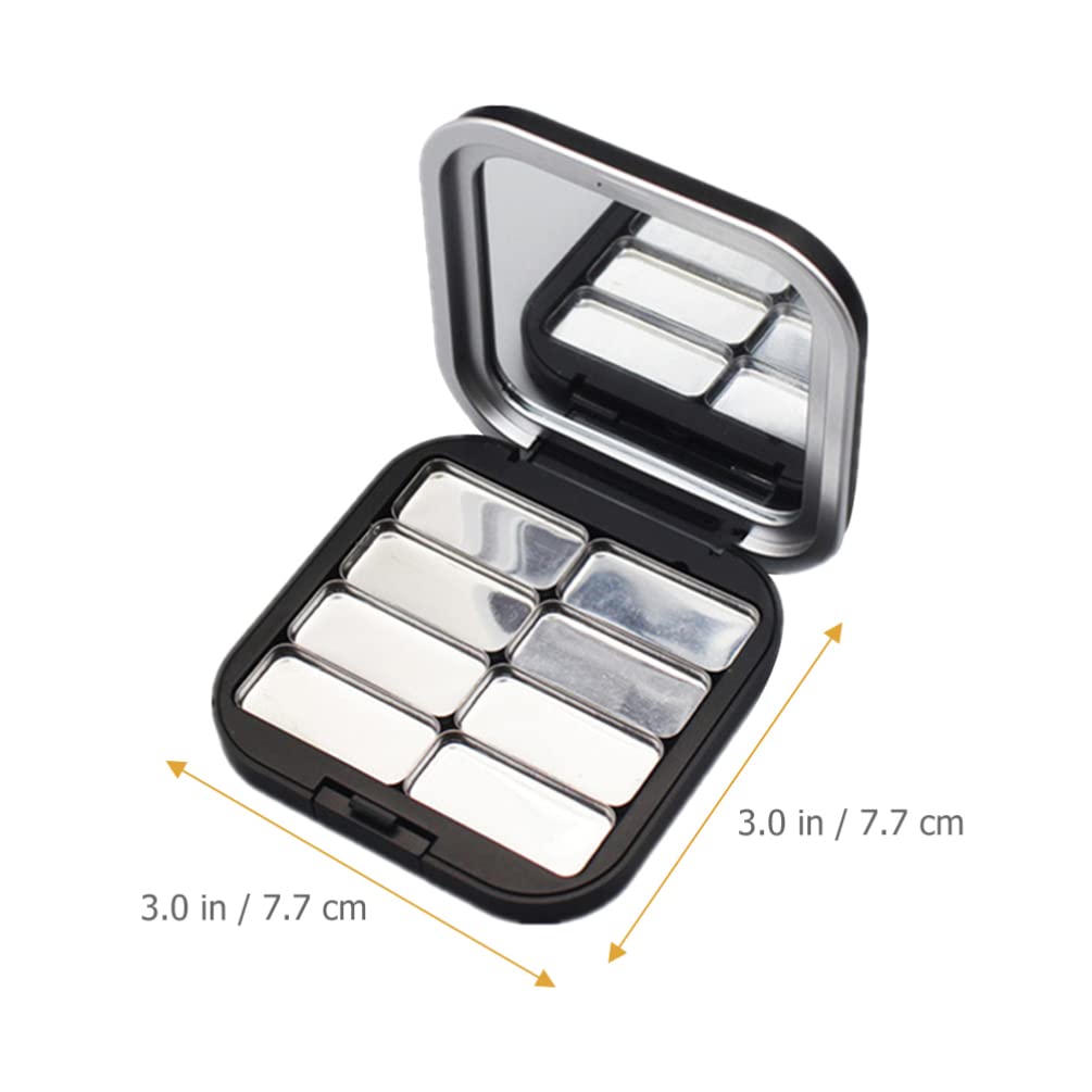 Beaupretty 2pcs Empty Lipstick Palette DIY Lipstick Lip Balm Blusher Containers Refillable Makeup Eyeshadow Storage Case Box with Mirror