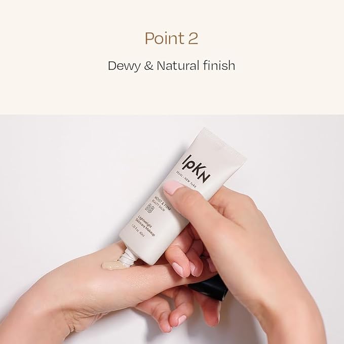 IPKN Moist & Firm BB Cream - Ultra-Hydrating Daily BB Cream with or without SPF40 - Lightweight, Non-Greasy Face Base with Antioxidants for Smooth, Radiant Skin