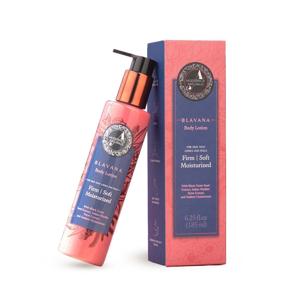 A. Modernica Blavana Body Lotion | Ayurvedic-Based Moisturizer for Dry, Aging Skin | Enriched with Black Gram, Manjistha, Almond Oil & Sesame Seed Oil | Lightweight & Fast-Absorbing | 6.25 fl oz