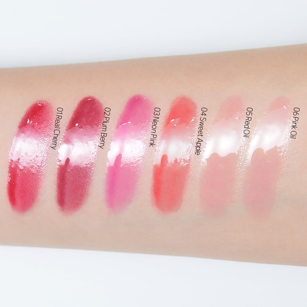 ETUDE Dear Darling Oil Tint #3 Neon Pink 4.2g | High Moisturizing and Strong Hydrating Lip Oil/Lip Gloss | Smooth and Moist Lips | Non-Sticky Lip Oil Tint For Dry Lips | K-beauty