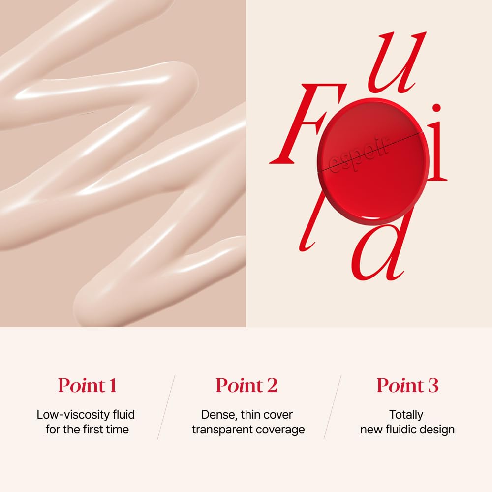 Espoir Be Velvet Fluid Foundation #20 Vanilla 1.05oz | Luxurious Velvet Finish | Thin, Dense Coverage Matte Foundation | Long-Lasting Hydrated Radiance Liquid Foundation | Korean makeup Foundation