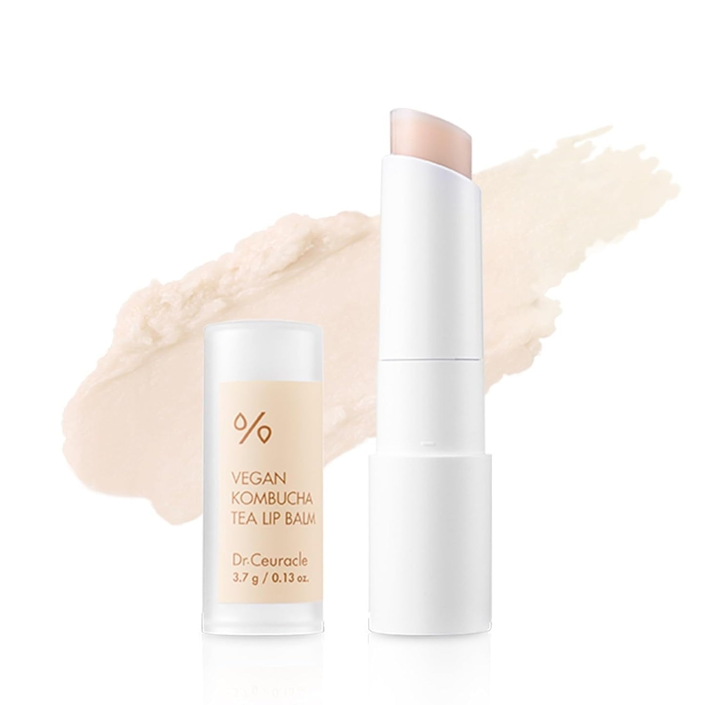 Dr.Ceuracle Vegan Kombucha Tea Lip Balm - Soft, Natural, Lightweight, Hydrating Lip Moisturizer for Dry Cracked Lips, Korean Skincare (3.7 g / 0.13 oz.)