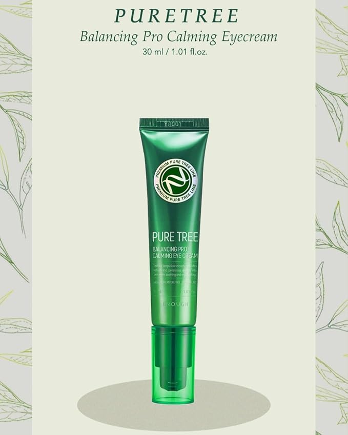 Enough Pure Tree Balancing Pro Calming Eye Cream - Soothes and Hydrates, 1.01 fl oz (30ml)