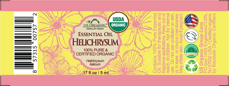 US Organic Helichrysum Essential Oil, USDA Certified Organic, Steam Distilled, Sourced from The Balkan Peninsula, High end Essential Oil (5 ml)
