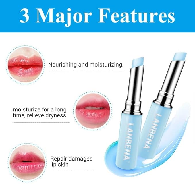 LANBENA Hyaluronic Acid Lip Balm Moisturizing Lips Long-Lasting Protection Nourishing Lip Care (1.8g / 0.06 fl oz)