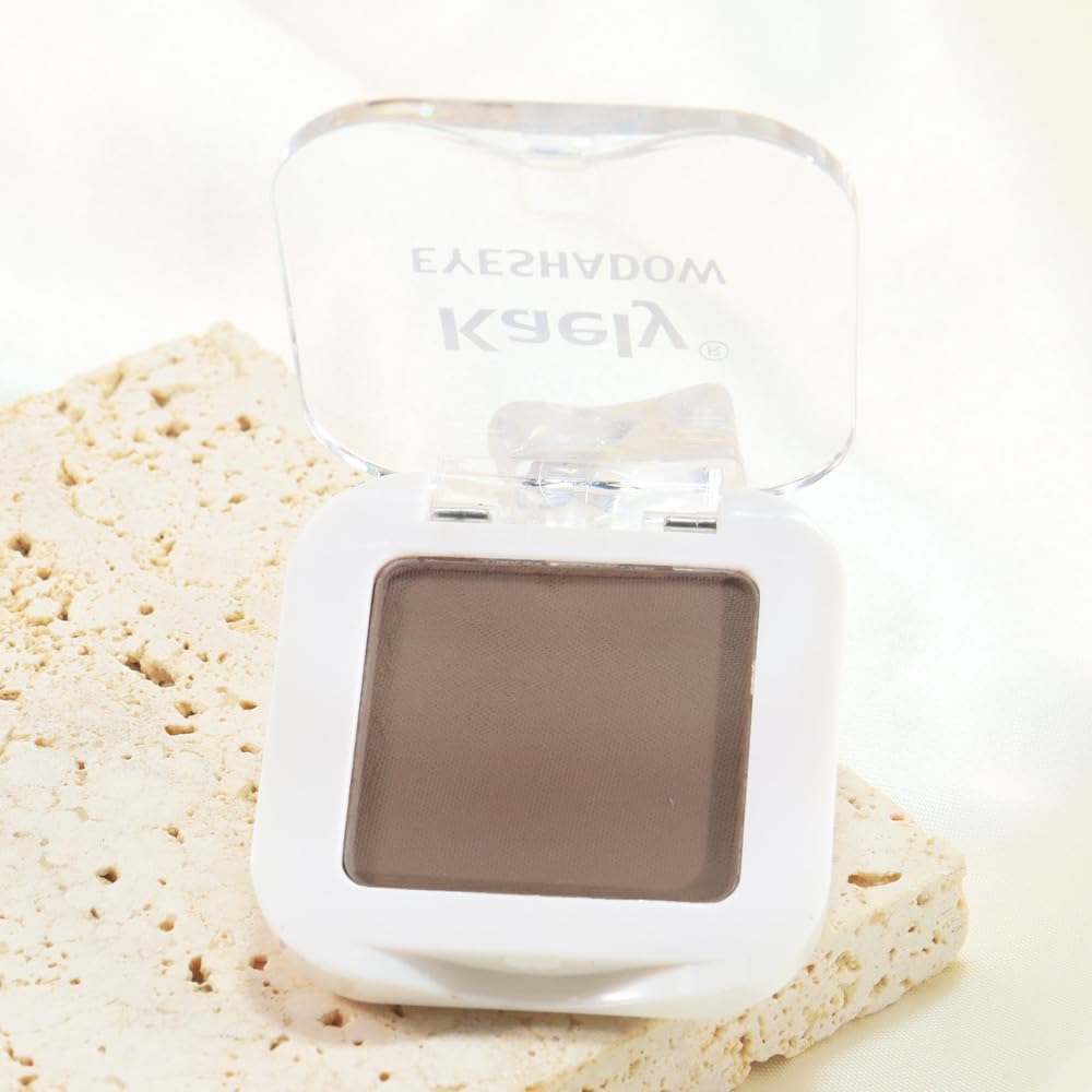 evpct Matte Brown Single Eyeshadow Palette Makeup for Older Women, Nude Cocoa Brown Cream Eye Shadow Palette Makeup Singles for Older Women Matte, High Pigment Waterproof Monochrome Mini Eyeshadow