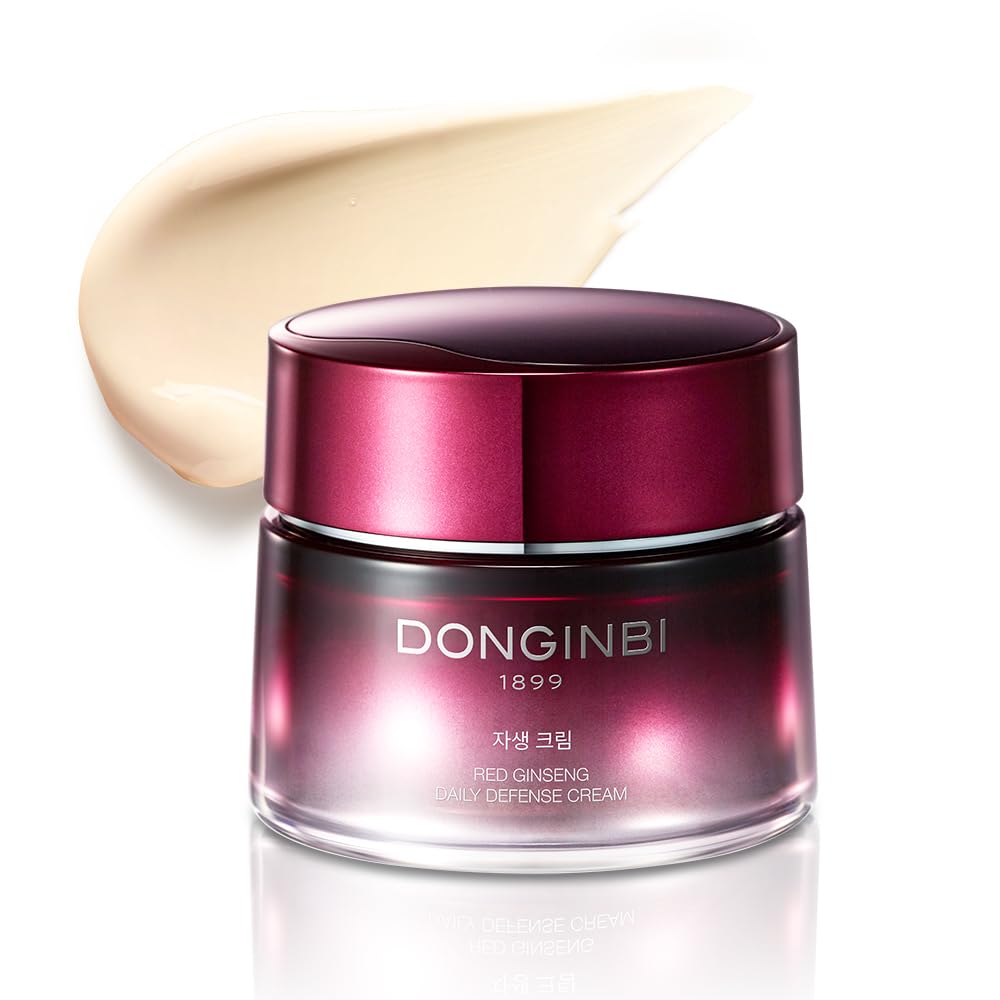 Donginbi Red Ginseng Daily Defense Cream - Firming Cream for Loose Skin, Face Moisturizer for Skin Barrier Repair, Korean Red Ginseng, Skin Care Gifts for Women, 0.8 floz / 25 ml