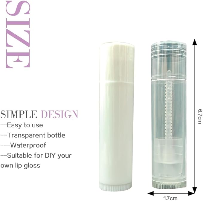 50 Lip Balm Container Kit with Filling Tray and Spatula, Round Tube Refillable Empty Tube 3 Colors, 0.15 oz, BPA Free, for DIY Homemade Lipstick Lipstick (50 black kits,)