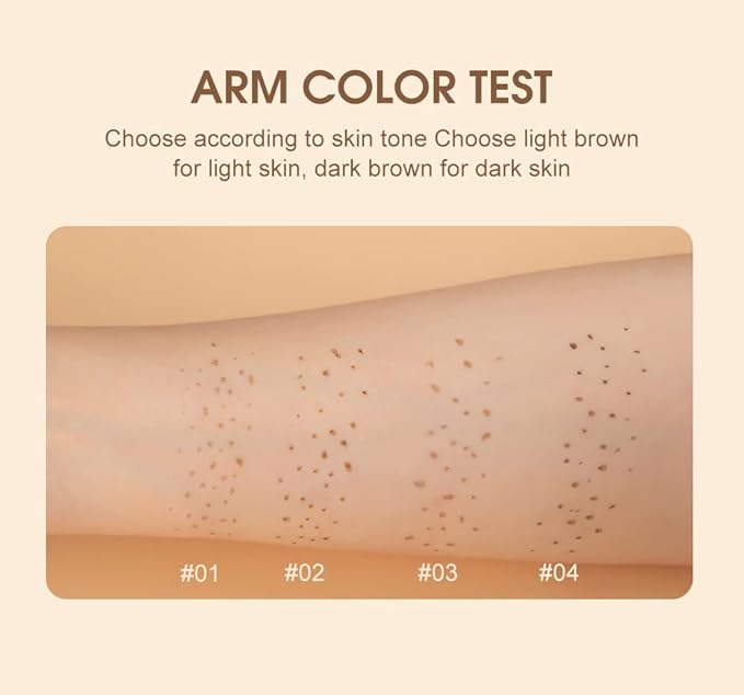 Freckle Pen 4 Colors Natural Freckle Pen Fake Freckle Pen Waterproof Long Lasting Soft Spots Natural Relaxing Sun Makeup (Light Brown)