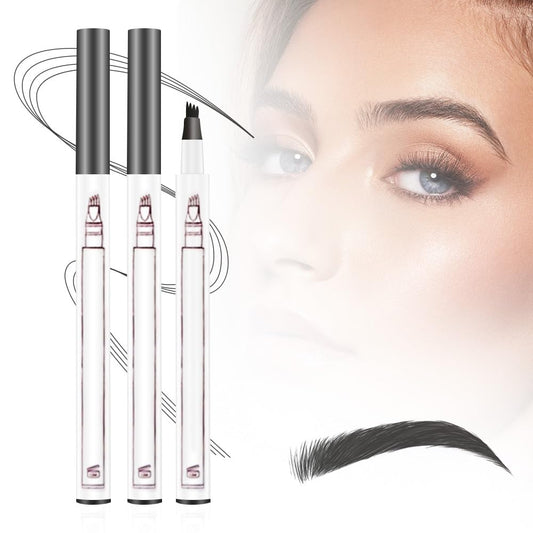 2025 Upgrade Waterproof Brow Pencil with Micro-Fork Tip,3D Magic Eyebrow Pencil 4-Head Split Waterproof Long-lasting Eyebrow Pencil,Natural Makeup Fine Stroke Eyebrow Tattoo Pencils (Gray)