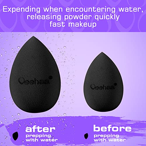 2PCS Makeup Sponge Set, Latex Free Makeup Blender for foundation, Makeup Sponges egg shaped, Makeup Sponges for all areas