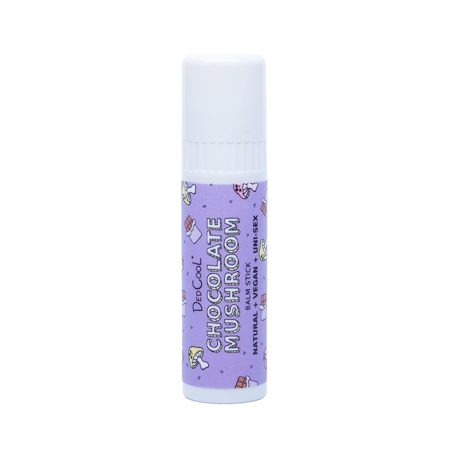 DedCool Lip Balm Stick (Chocolate Mushroom) Jumbo, Vegan, Flavored, Coconut Oil Lip Balm, Long Lasting, Moisturization, Hydrates Dry & Chapped Lips, Vegan, Clean, Non-Toxic, Fragrance For All